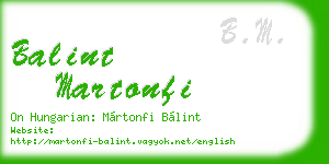 balint martonfi business card